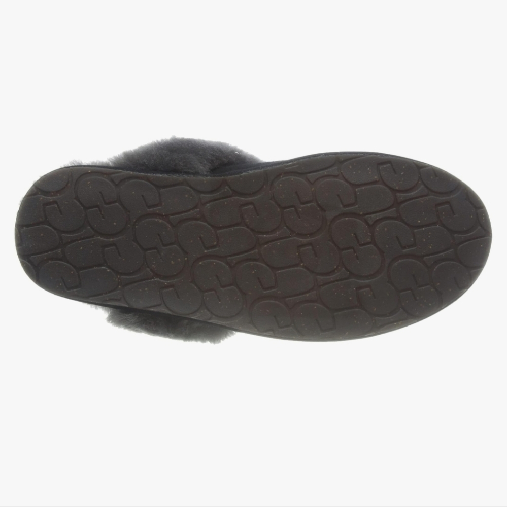 Ugg size 10 black sheepskin slippers back /grey new in the box - Picture 4 of 9